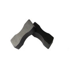 Curved rubber vibration damping block, black molded rubber bumper pad